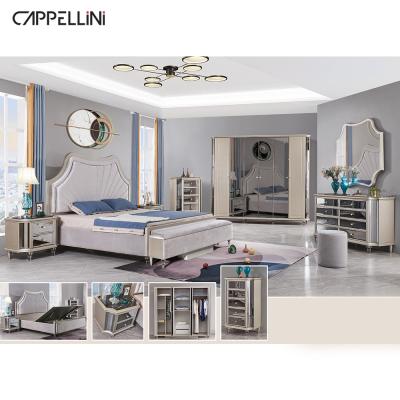 China Durable MDF White Wood Bedroom Sets Furniture model 861 Luxury King Size for sale