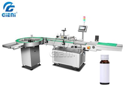 China Hohe Präzisions-halb automatische runde Flaschen-selbstklebende Etikettiermaschine AC220V zu verkaufen