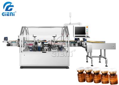 China 20ml Tube Serum Bottle Labeling Machine PLC Dual Heads rotary labeling machine for sale