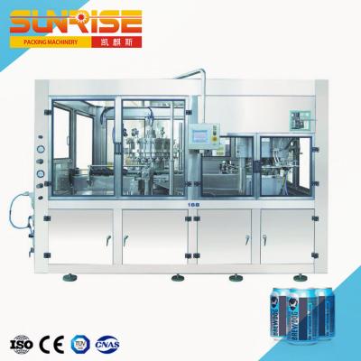 China Automatic 330ml Energy Beverage Juice Aluminum Can Filling Sealing Machine for sale