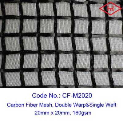 China 20MM X 20MM Carbon Fiber Mesh Fabric Sustainable Concrete For Structure Reinforcement for sale
