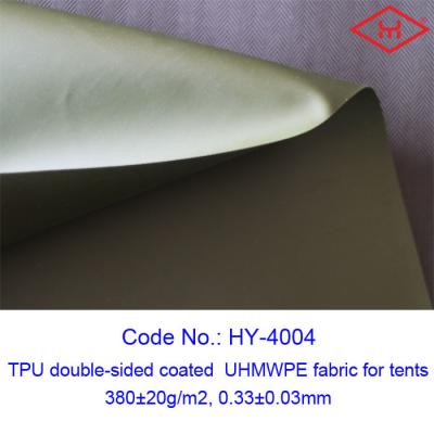 China 140cm Width TPU Double Sided Coated Composite UHMWPE Fabric For Tents en venta