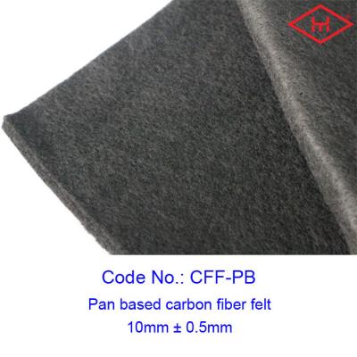 中国 8mm Industrial Pan Based Carbon Fiber Felt Rolls 0.12 - 0.16g/cm3 販売のため