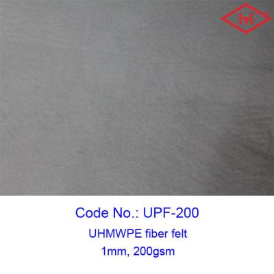 China Industrial 100% Uhmwpe Fiber Felt Rolls 200gsm 1mm Thickness for sale