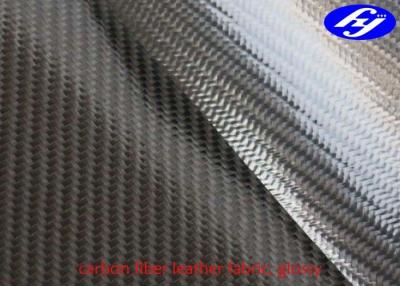 China TPU Coated Twill 3K Carbon Fiber Leather Fabric For Wallets / Bags for sale