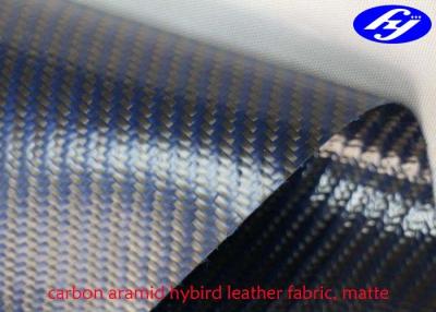 Chine Tissu de tapisserie d'ameublement mat de polyuréthane de carbone de sergé hybride bleu de Kevlar pour des meubles à vendre