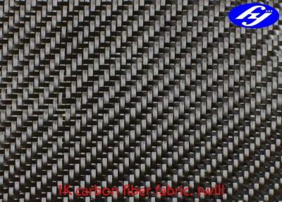 China Twill 1K Toray Carbon Fiber Woven Fabric With 0.15 - 0.17MM Thickness for sale