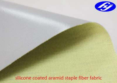 China Para Aramid Staple Fiber Fabric Coated One Side Silicone For Welding Robot for sale