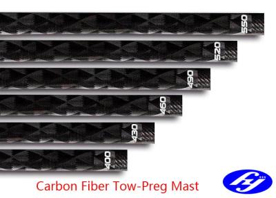 China Anti Corrosion Tow Preg Sailing Boat Carbon Fiber Mast for sale