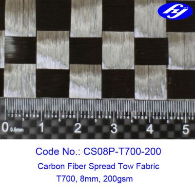 Cina Ampio tessuto nero 8MM/ultra di rimorchio di diffusione 200GSM rimorchio della fibra del carbonio di Toray 12K della luce in vendita
