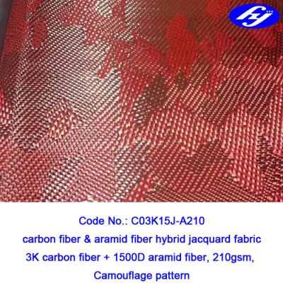 China 150cm Camouflage Carbon Fiber Kevlar Hybrid Fabric for sale