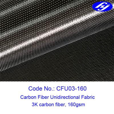 Chine Tissu unidirectionnel de fibre de carbone du revêtement 160gsm de planche de surf à vendre
