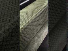 yellow carbon fiber & aramid fiber hybrid jacquard fabric