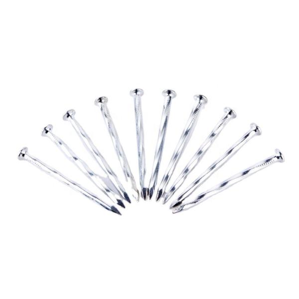 Quality Concrete Steel Angular Spiral Shank Nails With Very High Shining for sale