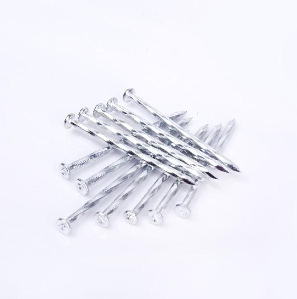 Quality Construction Angular Spiral Concrete Nails P Head Electro Galvanized Finish for sale