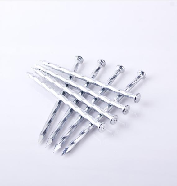Quality Construction Angular Spiral Concrete Nails P Head Electro Galvanized Finish for sale