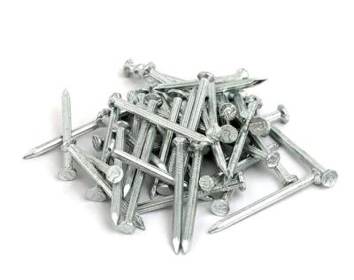 China Galvanized Flat Head Concrete Nails Steel 4 Inch 100mm Silver White for sale