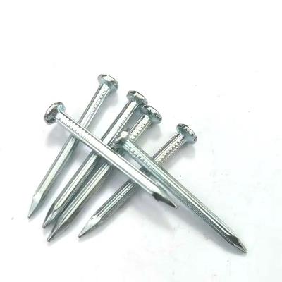 China Straight Fluted Concrete Nails Strong Magnet Steel Grooved Nails for sale