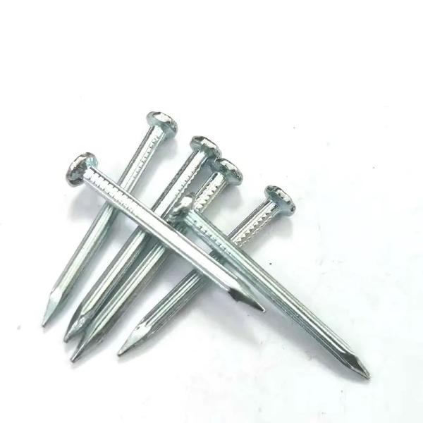 Quality Straight Fluted Concrete Nails Strong Magnet Steel Grooved Nails for sale