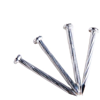 China Spiral Finished Zinc Concrete Nails Twisted Shank With Diamond Point for sale
