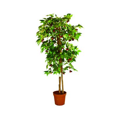 China 160cm Artificial Cherry Tree Corner Decoration Lush Style No Nursing Easy To Care Evergreen Plants for sale
