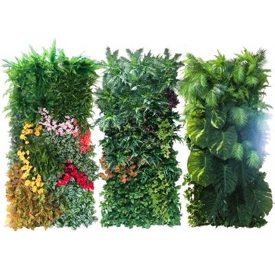 China Anti UV Artificial Plant Wall Custom Store Bar Decoraion Green Colorful Vibe for sale