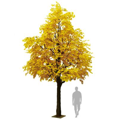China Evergreen Artificial Ginkgo Tree Natural Color Outdoor Anti UV Plants for sale