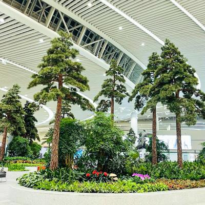 China 10m Height Artificial Yew Tree Fake Snow On Plants For Shopping Mall for sale