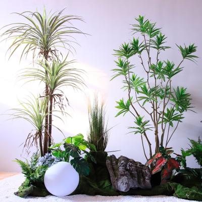 China Silk Large Capacity Artificial Potted Floor Plants For Wedding And Home Decoration for sale