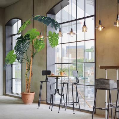 China Durable Furniture Pot Artificial Monstera Plants For Garden for sale