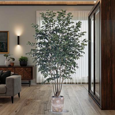 China Ultra-Realistic Multi-Trunk Faux Ficus Tree 2.5m Artificial Banyan Tree For Decoration​ Of Hotel Home Living Room for sale