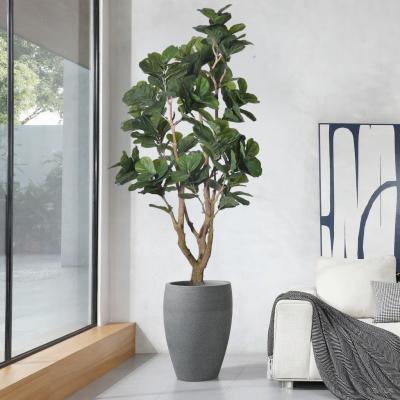 China Multi-Stem 7ft Artificial Ficus Lyrata Faux Fiddle Leaf Fig Plant For Lobby Apartments hotel decolation for sale