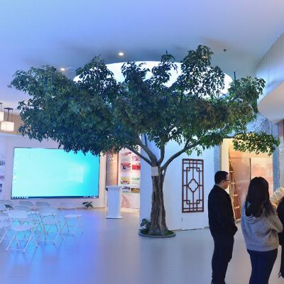 China Customized Height faux banyan tree fire resistant Large Commercial Ficus Artificial Tree For Indoor Decoartion for sale