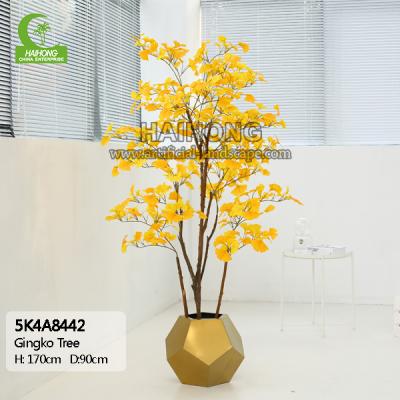 China Anti Fading Easy To Care Height 170cm Artificial Ginkgo Tree All Season for sale