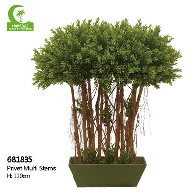 China Anti Fading Artificial Topiary Tree , Artificial Spiral Tree 110cm for sale