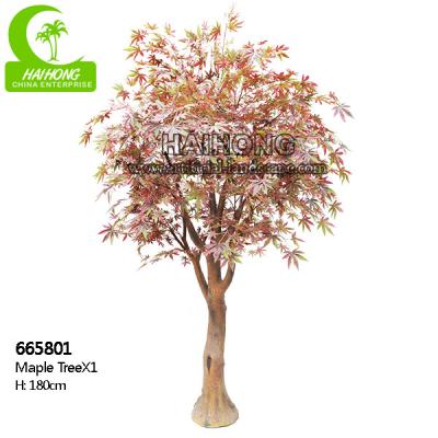 China High Simulation PE Leaf 180cm Artificial Maple Tree For Lobby for sale