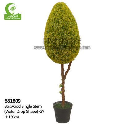 China Water Drop Shape 5ft Artificial Topiary Tree , Faux Topiary Balls In Pots for sale
