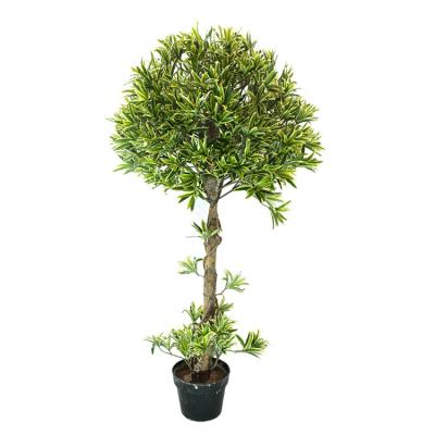 China Indoor Decoration 110cm Artificial Podocarpus Tree Customizable for sale