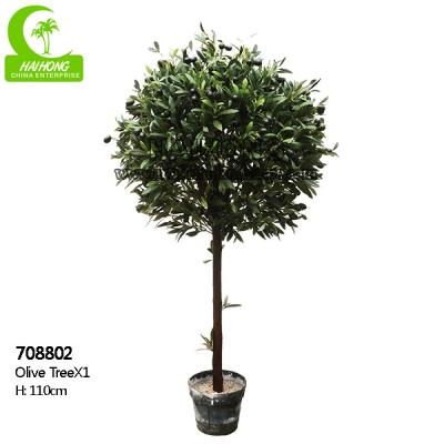 China Árvore artificial 110cm alta antienvelhecimento da folha, Olive Tree Faux Plant Realistic à venda