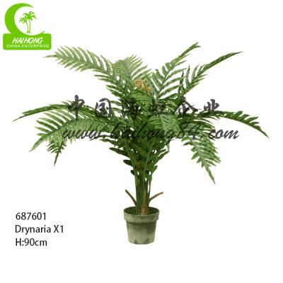 中国 製造業者の庭の美化のための良質の90cm人工的なDrynariaの木の緑の人工的な植物 販売のため