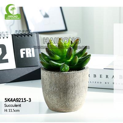 China Green Real Touch 11.5cm Artificial Succulent Plant For Desktop for sale