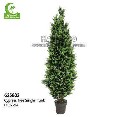 China Handmade H165cm Artificial Cypress Trees Outdoor With Single Trunk for sale