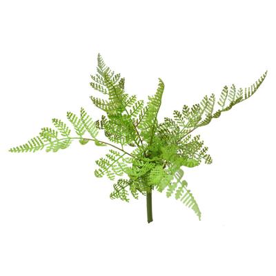 China 30cm Height 12 Leaves Artificial Fern Bush , Fake Fern Leaves For Wall Decoration for sale