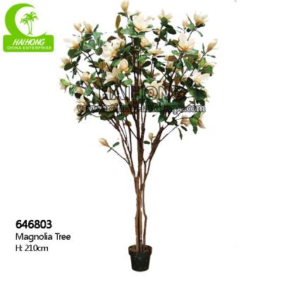 China 210cm Height Artificial White Magnolia Tree Fire Resistance for sale