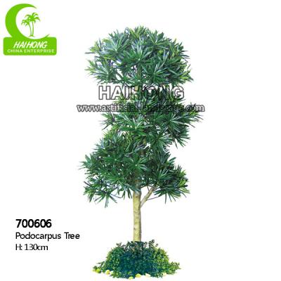 China Bonsai 130cm Podocarpus Artificial Landscape Trees For Indoor Decoration for sale