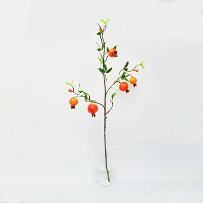 China Table Decor 70cm Height Artificial Fruit Tree Persimmon Long Single Branch for sale