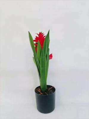 China 80cm Artificial Pineapple Plant Plastic Fruit Red Flowers Home Table Decoration for sale