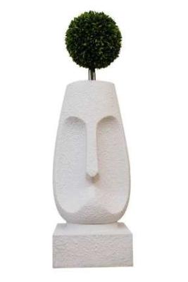中国 植木鉢の形の人間の顔は人工的な植物のバルコニーのモールの居間の装飾を飾る 販売のため