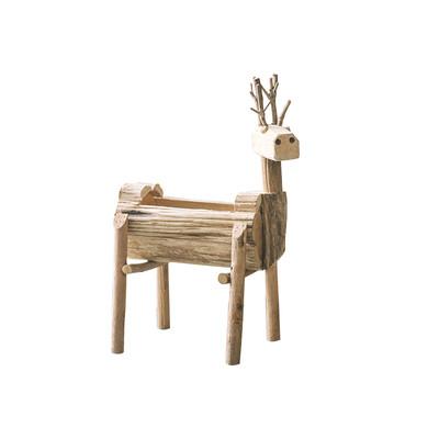 中国 ODMの子鹿はレトロの卓上創造的な調度品の純木のホームステイの動物の技術を飾る 販売のため
