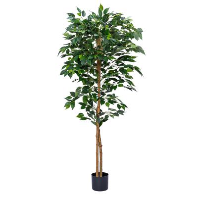 China 160cm Artificial Potted Floor Plants Green Ficus Bonsai Office Decor for sale
